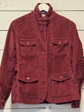 L.L. Bean Corduroy Utility Jacket - Deep Red